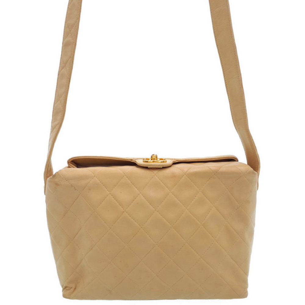 Chanel Matelasse Shoulder Bag Beige